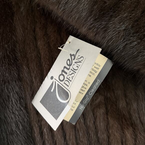 NWT Vintage Jones Designs Ivey's Designed by Mr. J Mink Brown Fur Coat - Picture 4 of 7